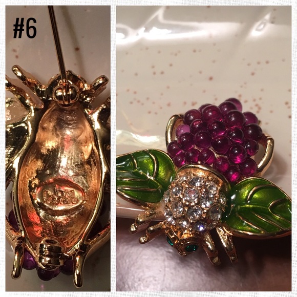 Joan Rivers Bumblebee Pin - Grapes - Picture 4 of 4